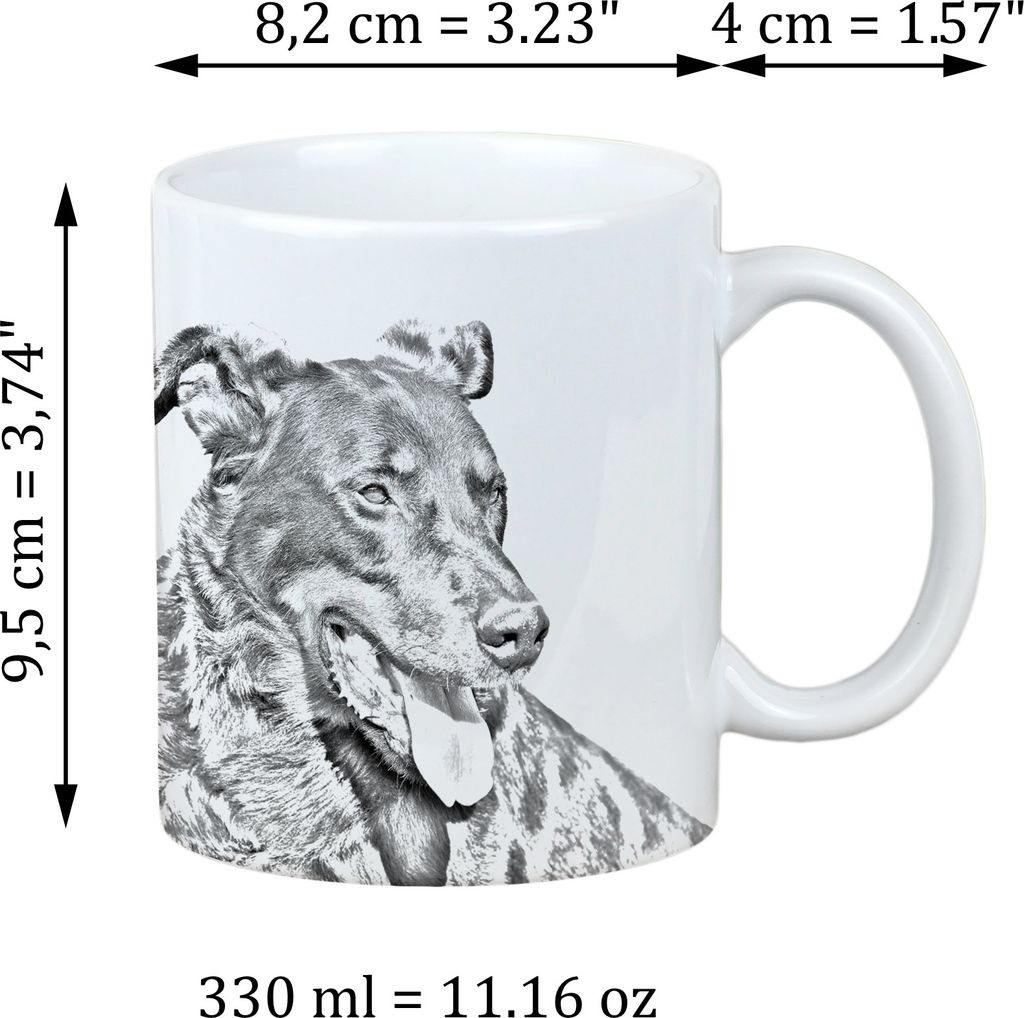 Berger de Beauce, Beauceron - Tasse mit Hund, fröhliche Tasse für Hundeliebhaber, personalisiertes Geschenk der Marke Art-Dog