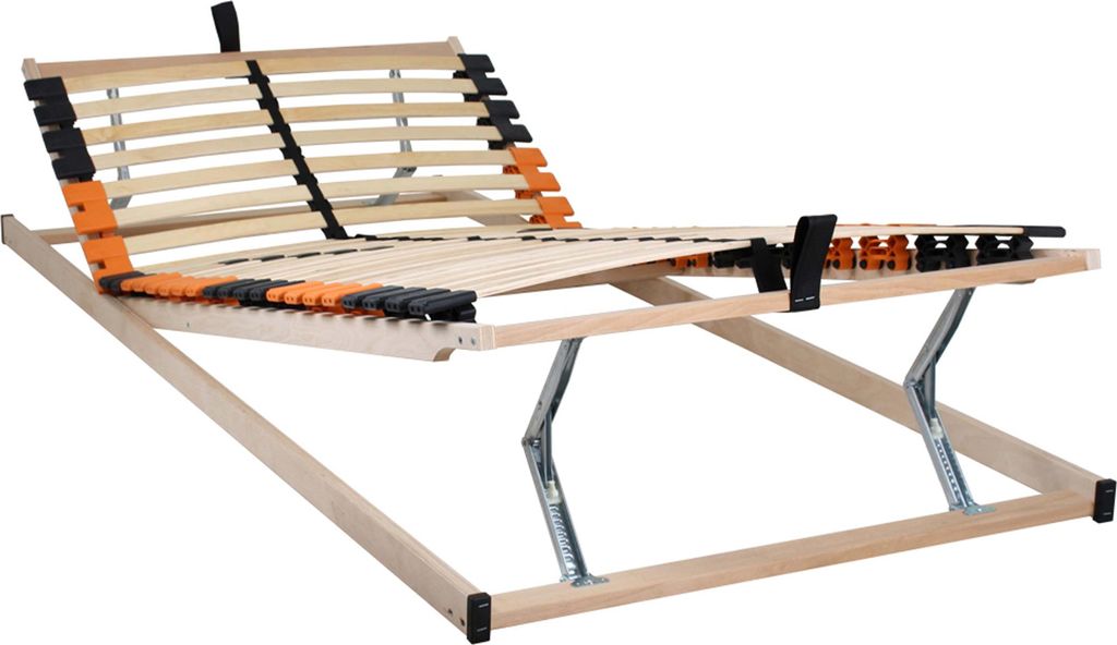 Madera Medifix K+F 7-Zonen-Lattenrost, mit Kopf- und Fußteilverstellung, Holm durchgehend, Variante: Zerlegt, Größe: 110x220 cm