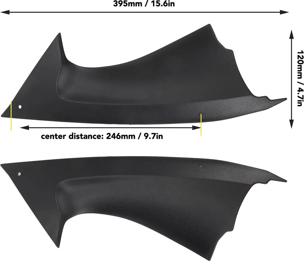 Caches Latéraux Conduits d'Air Noirs pour Moto Yamaha YZF R6 2008-2016