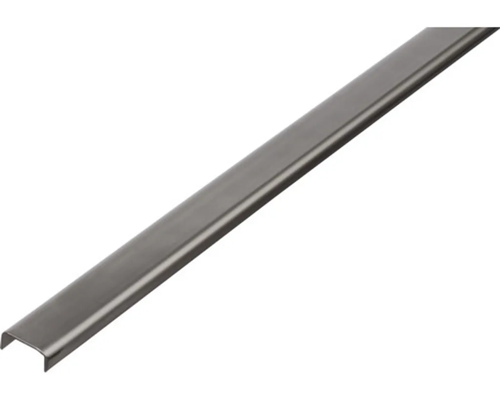 Profilé de Finition en U Acier Inox pour Protection de Chant 2m