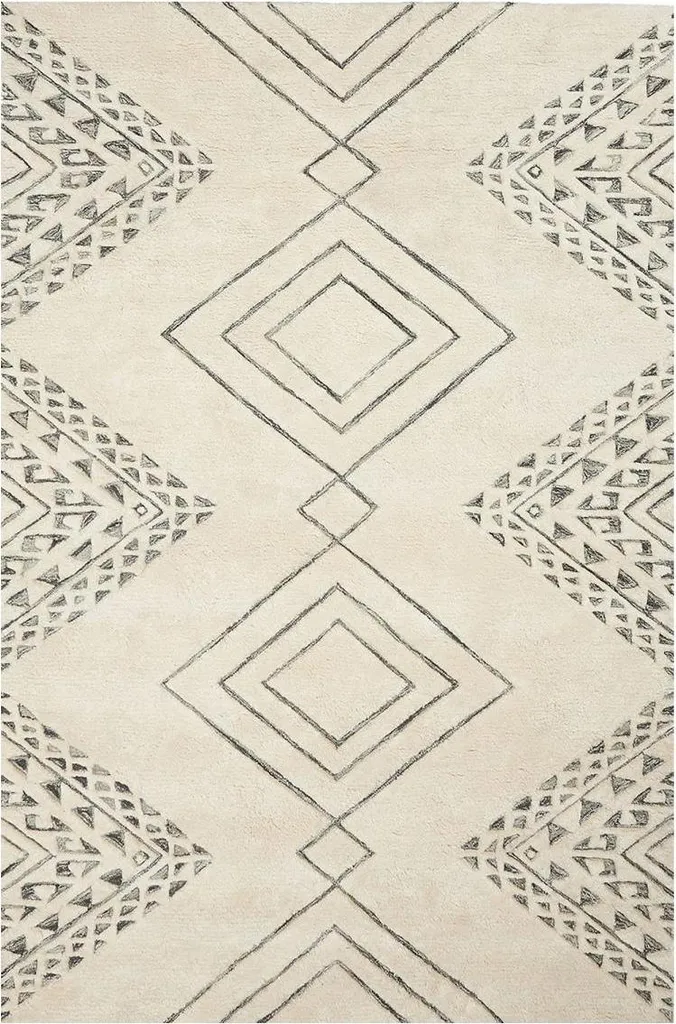 Tapis Salon Laine HARITAGE pour Intérieur Cosy - Fait Main 200x300cm Grand