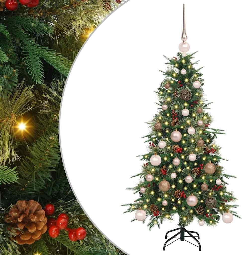 vidaXL Künstlicher klappbarer Weihnachtsbaum Grün 120 cm PE und PVC