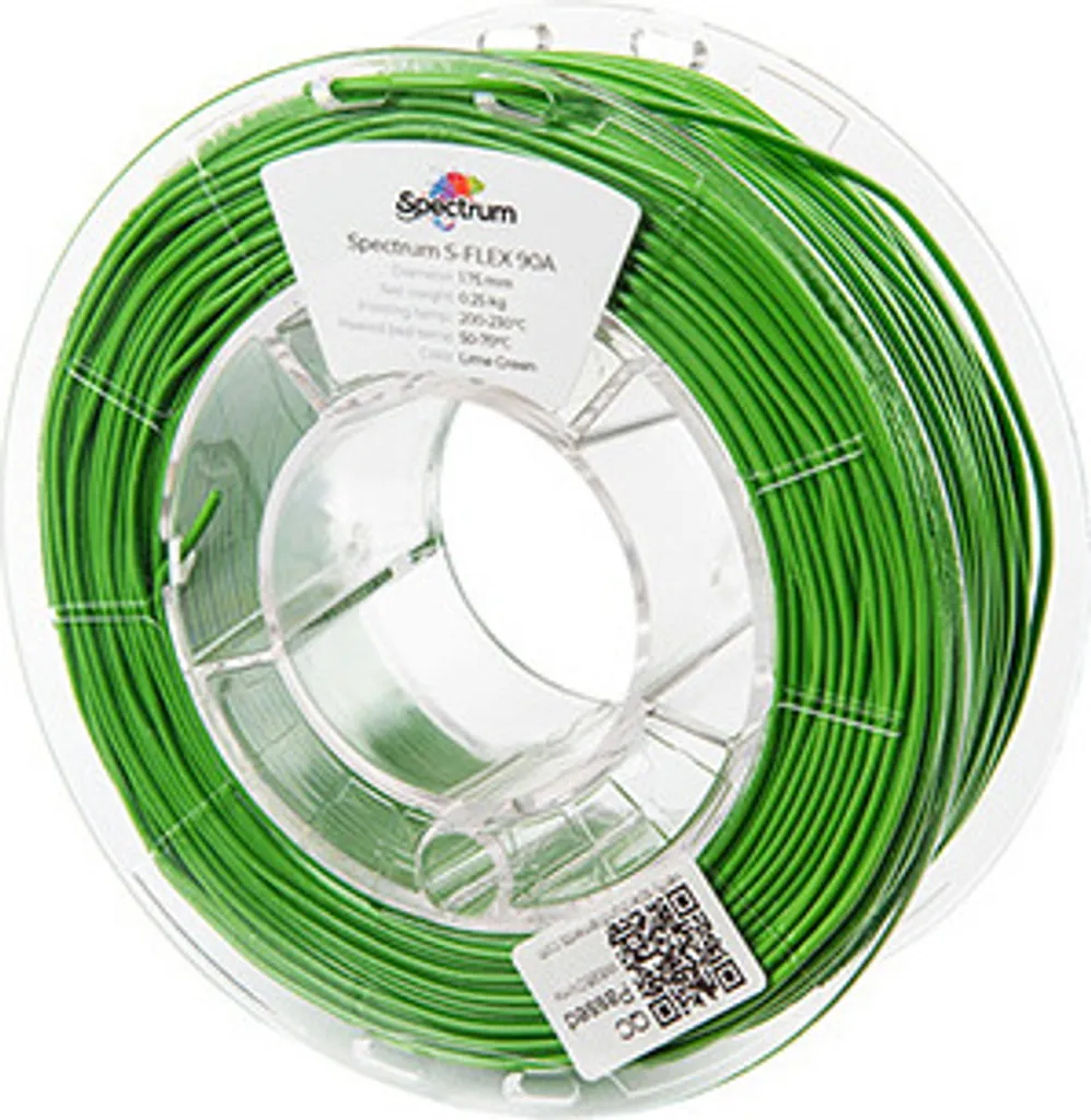 Filament Flexible 1.75mm Spectrum S-Flex 90A Vert Lime pour 3D