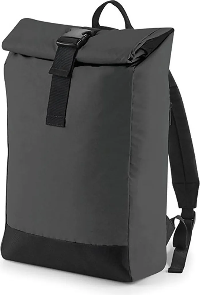 BagBase BG138 Zaino Riflettente Alta Visibilità - Nero 15 Litri