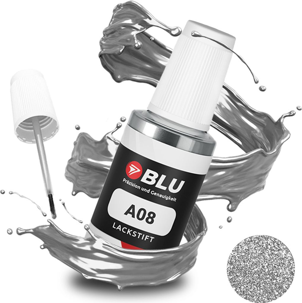 BLU Auto Lackstift Silber kompatibel für BMW A08 Silbergrau | Auto Lack Reparatur Ausbesserungslack