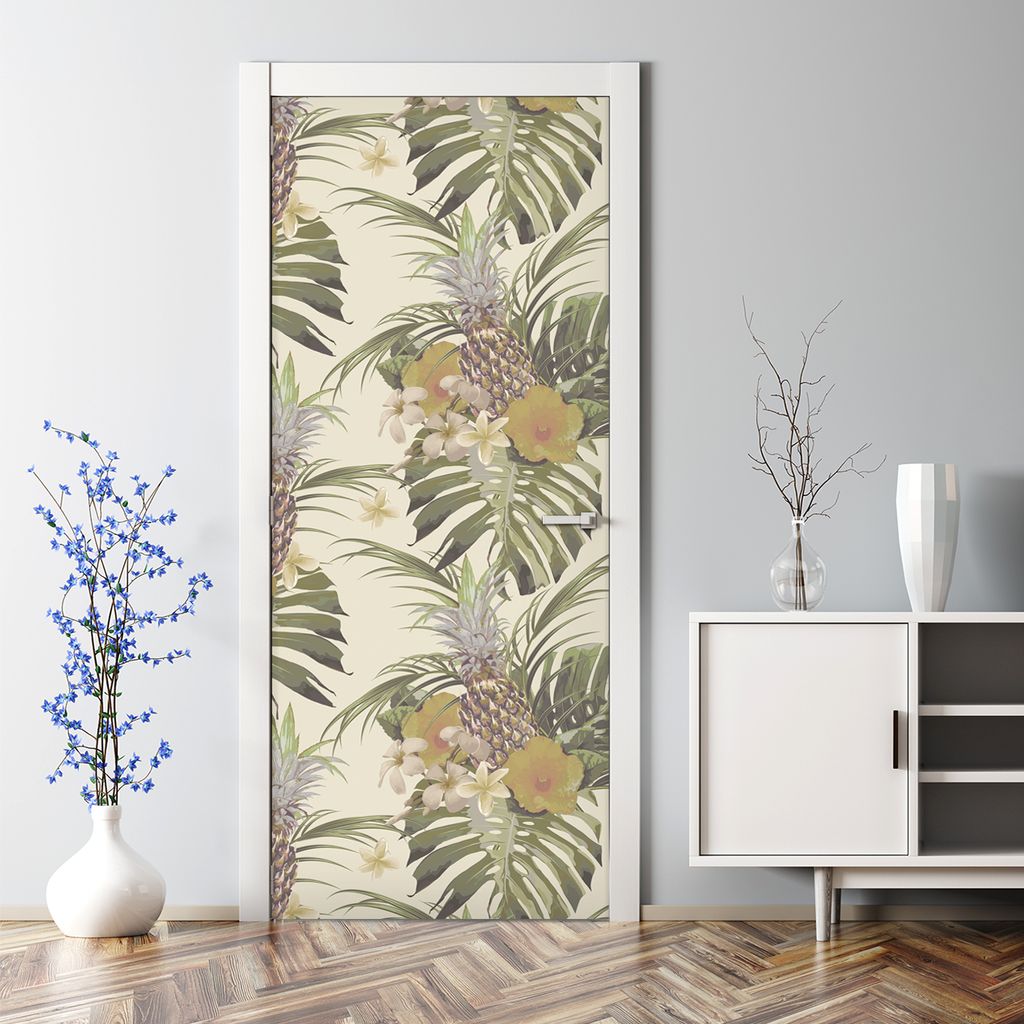 Dekorative Türtapete Türposter selbstklebend Klebefolie Türaufkleber Pflanze Dschungel 85 x 200 cm