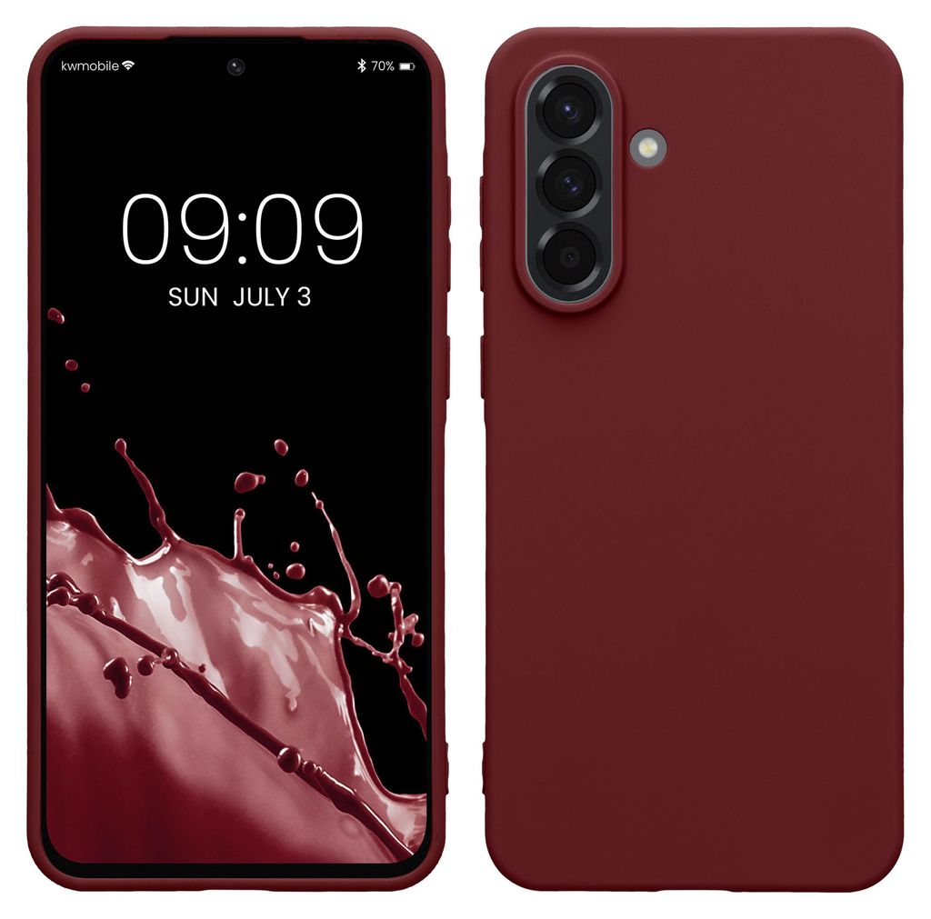 kwmobile Handyhülle für Samsung Galaxy A56 5G Hülle - TPU Case - Kabelloses Laden - Schutzhülle Cover in Bordeaux Violett