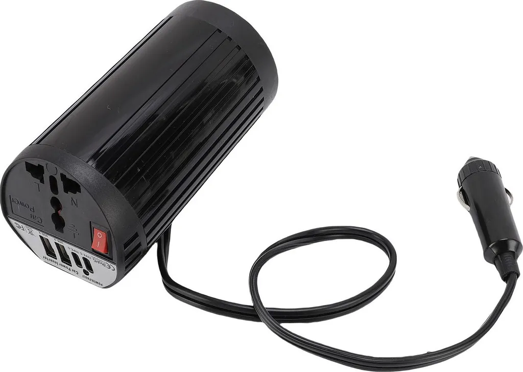 Onduleur de voiture 200W 12V vers 220V avec Double USB et Port Type C
