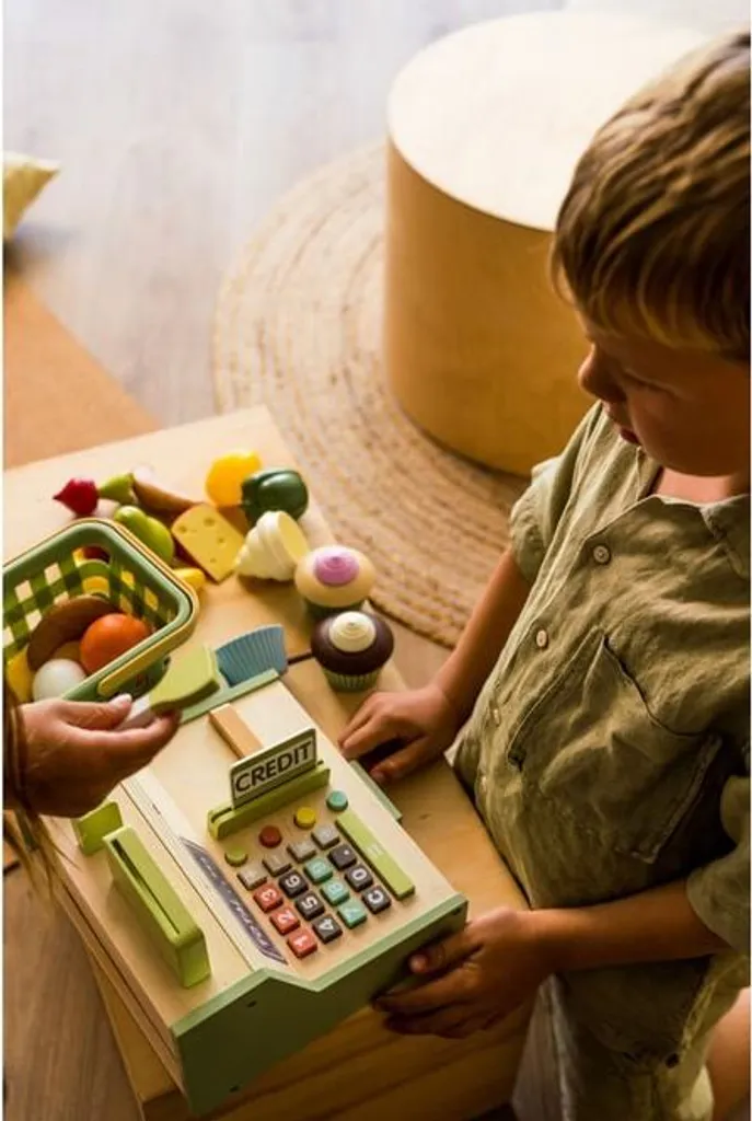 Caisse enregistreuse avec accessoires Dantoy - Jeu d'imitation durable - 17