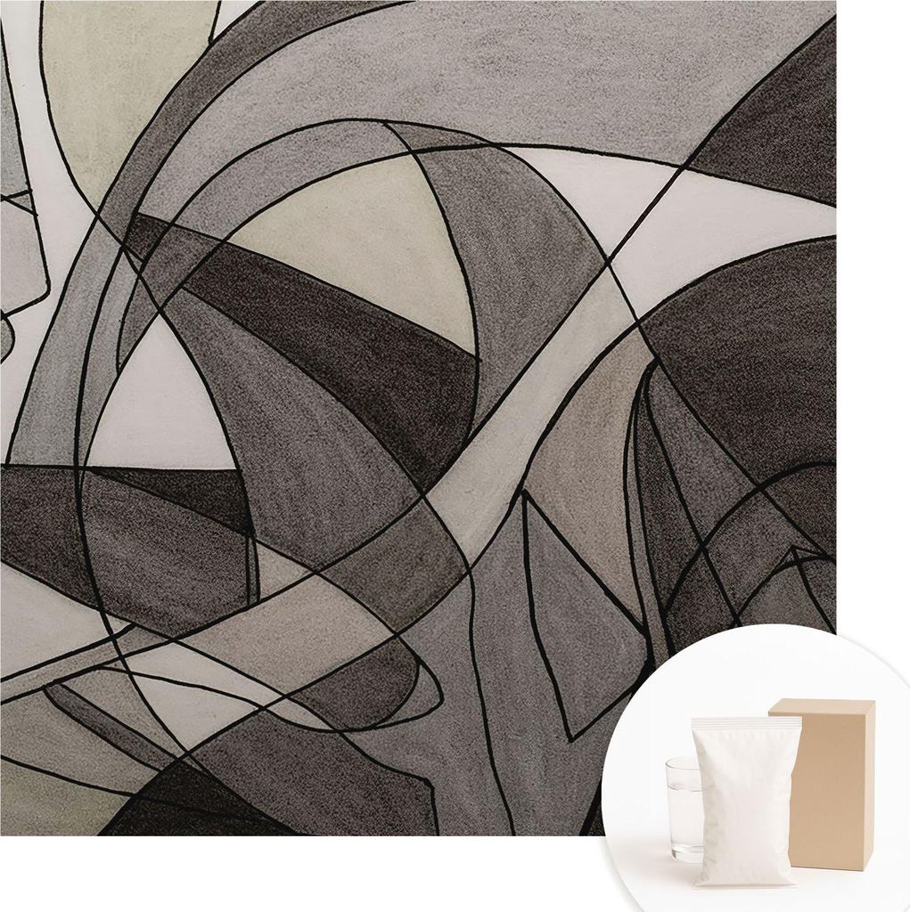 Fototapete - Wandbilder für Wohnzimmer - 250x250 cm - Dekorative Wandfolie - Modernes Design für Wanddekoration - Tapeten für Innenräume - Geom...