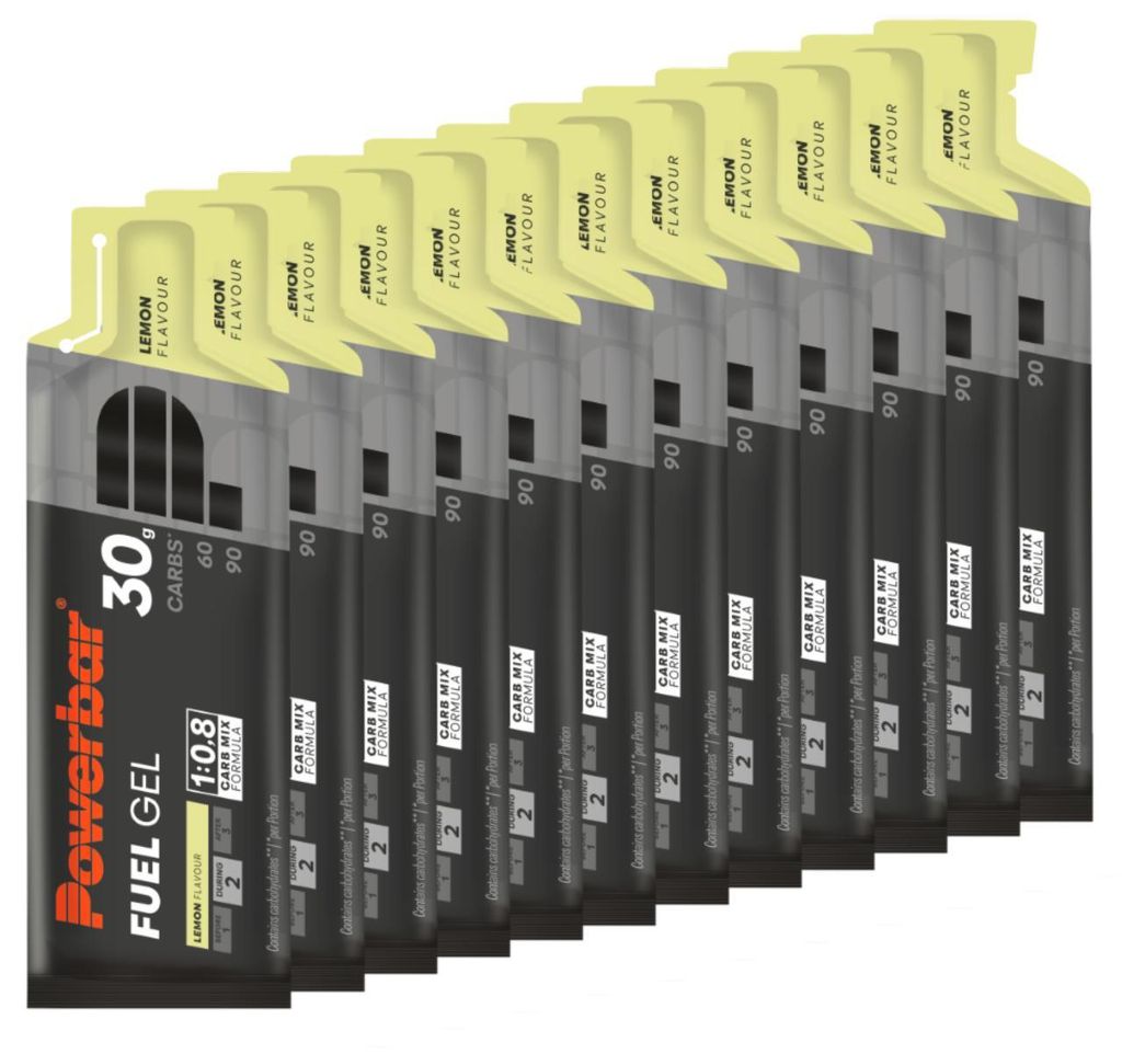 POWERBAR Kohlenhydratgel Fuel 30 Gel Black Line Lemon 12x50ml
