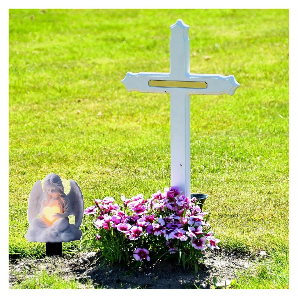 Miniaturfigur Engel als Gartenstecker für Grabschmuck wetterfest