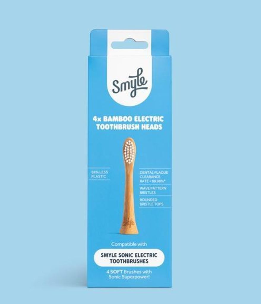 Smyle 4er-Pack weiche Bambus-Bürstenköpfe (Einzelhandel)