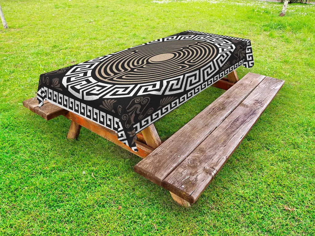 Tovaglia da Picnic e Giardino ABAKUHAUS Greek Key 145x210