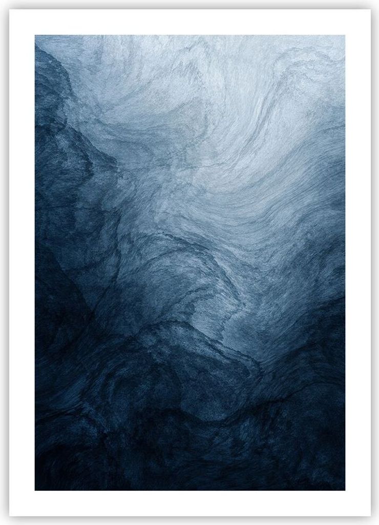 Poster - Poster ohne Rahmen - Wasser Blau Farbe - 50x70 cm - Wand Bild - Wanddeko - Wandbilder - Kunstposter - Wandposter - Bilder - Kunstdruck - W...