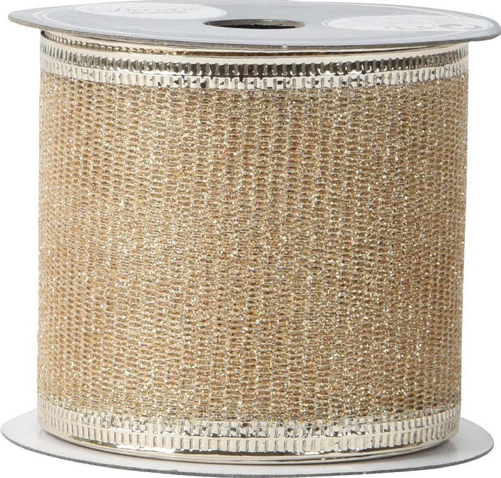 Glitzerband 63mm x 2,7m Rolle Perle