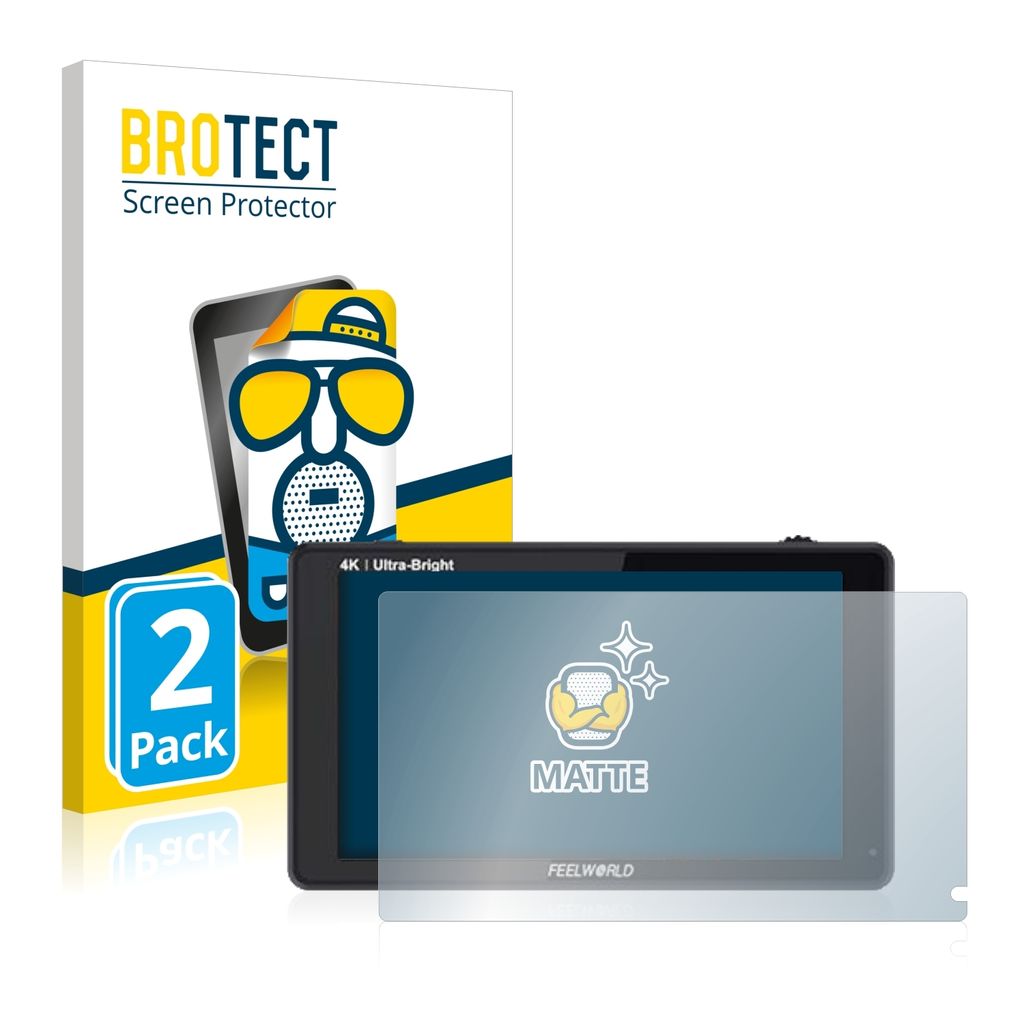 2x BROTECT Schutzfolie für Feelworld LUT6S 6" Displayschutz Displayschutzfolie Folie Matt Entspiegelungsfolie