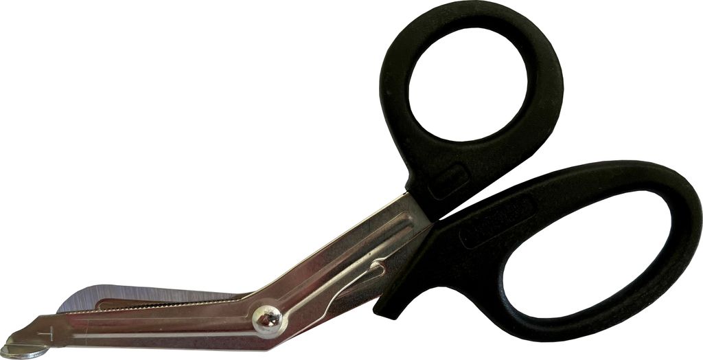 Erste-Hilfe-Schere kniegebogen 19,5 cm Verbandschere Listerschere Rettungsschere Kleiderscheren