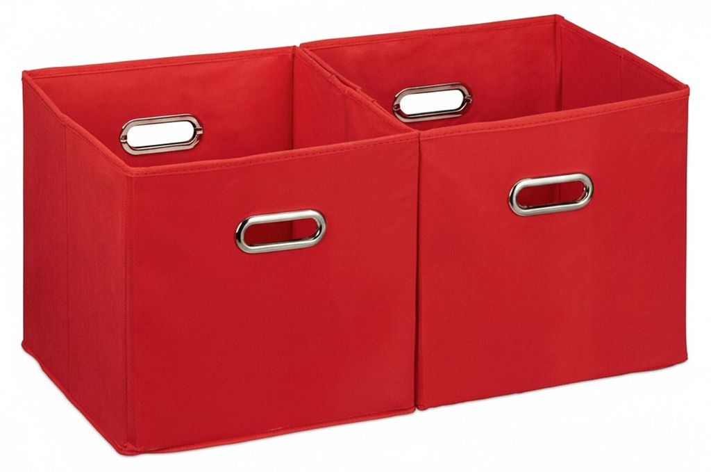 Relaxdays Aufbewahrungsbox 2er Set, Regalkorb ohne Deckel, Produktbild 