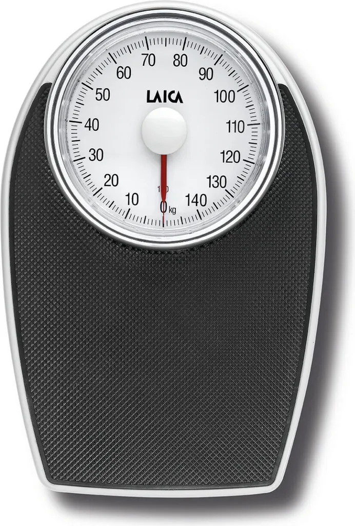 Pèse-personne Analogique Blanc et Noir - Capacité Maximale de 150 kg