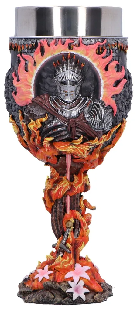 Calice Dark Souls avec insert en acier inoxydable, décoré à la main