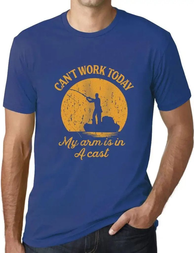 Herren Grafik T-Shirt Ich kann heute nicht arbeiten mein Arm ist eingegipst – Can’t Work Today My Arm Is In A Cast – Öko-Verantwortlich Vintage