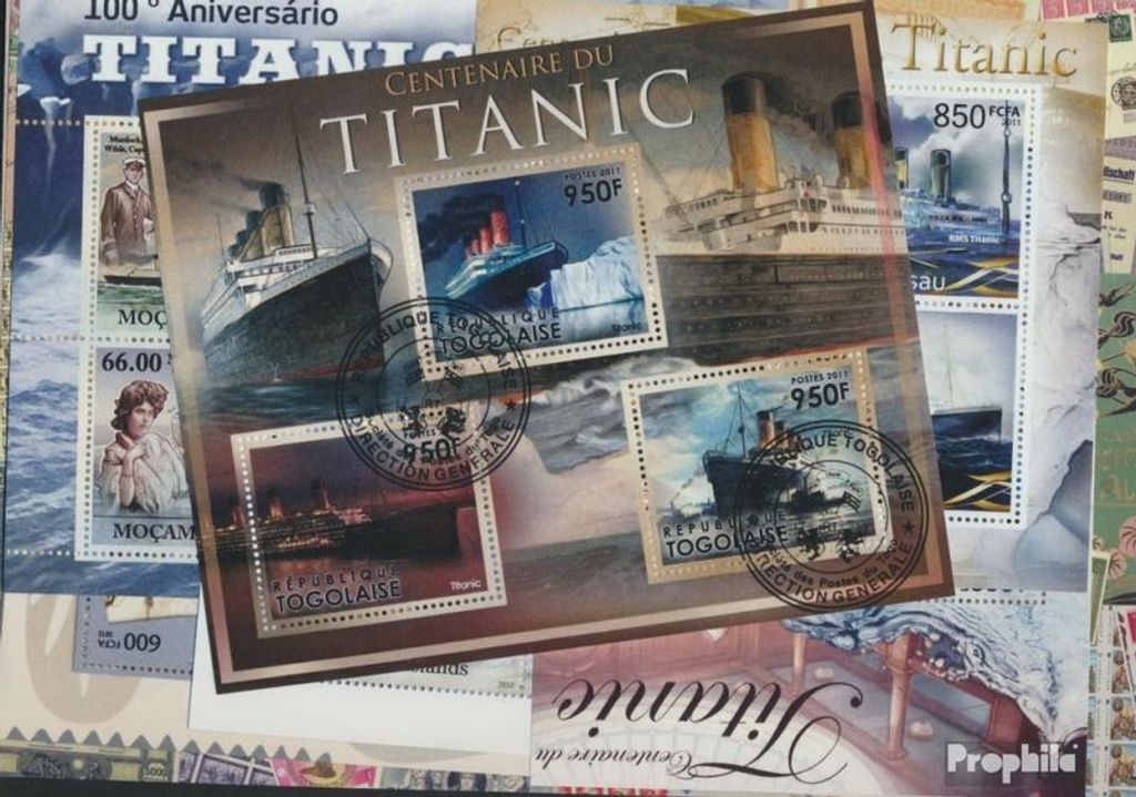 Briefmarken Motive 25 verschiedene Titanic Marken