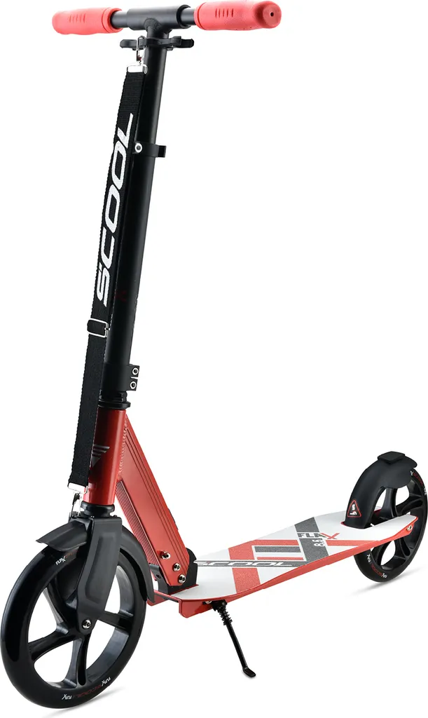 Trottinette réglable en hauteur S'COOL flaX 8.5 pliable rouge et noir