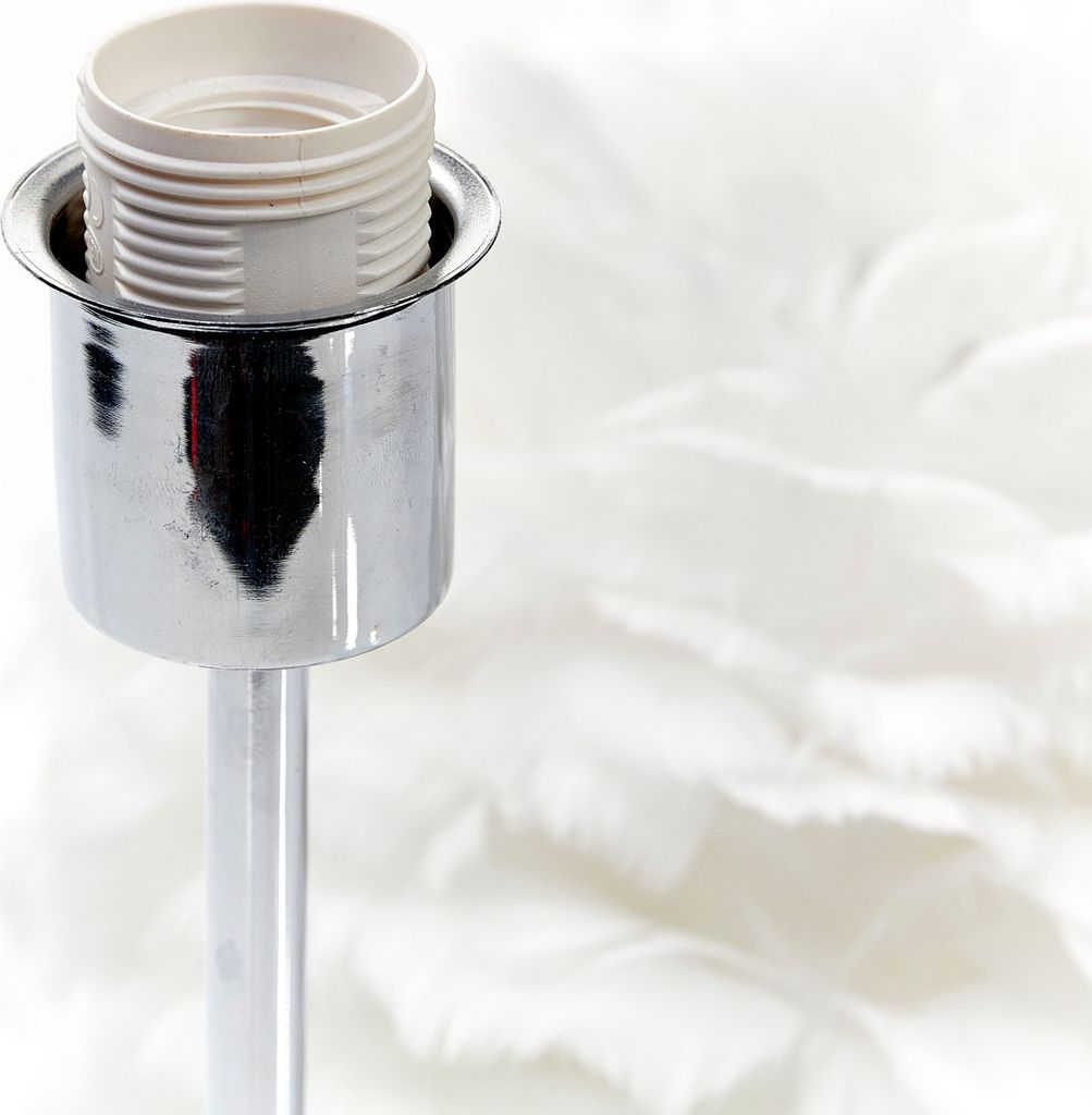 LED Feder Stehleuchte Stehlampe Chrome Finish Metall Produktbild 3
