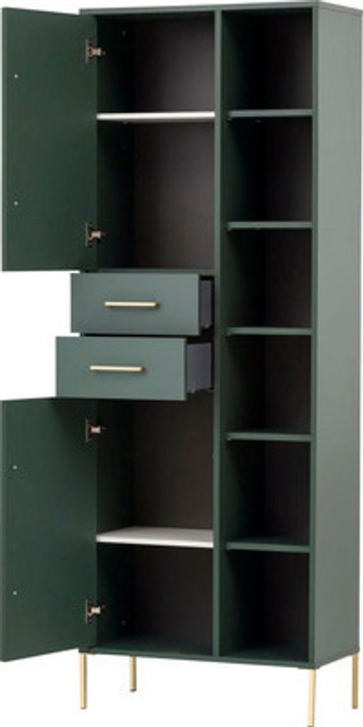 Hochschrank Möbelpartner Kent BxHxT 67,1 x 184,3 cm x 33,1 cm Frontfarbe grün
