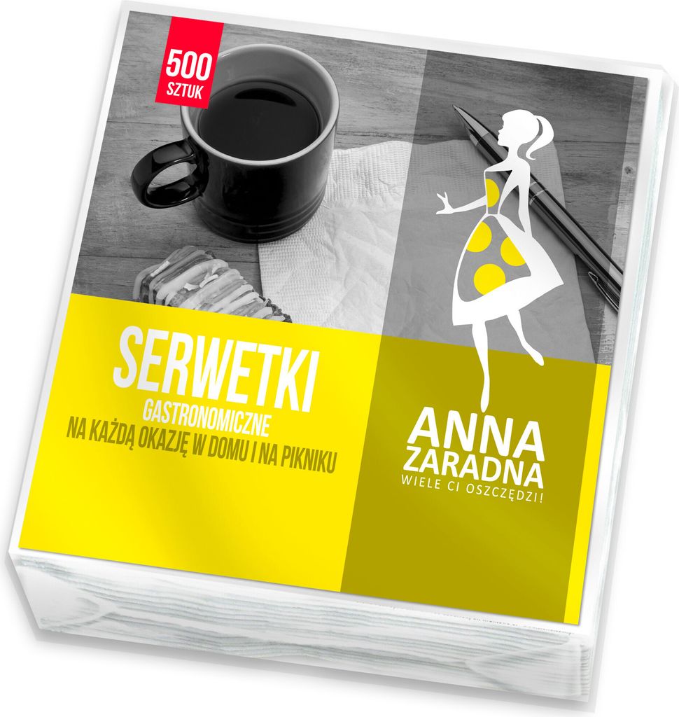 Dekorative Servietten ANNA ZARADNA GELB 15x15cm 500Stk Tischdeko Partyzubehör