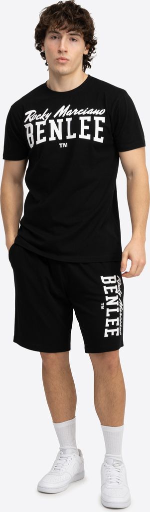 Herren T-Shirt & Shorts Set normale Passform SURRY Black/White 3XL BENLEE