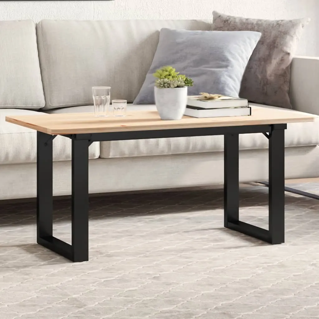 Tavolino gambe O-frame 90x30x43 cm acciaio - 2