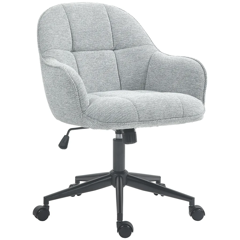Fauteuil de bureau pour télétravail assise confortable et design gris