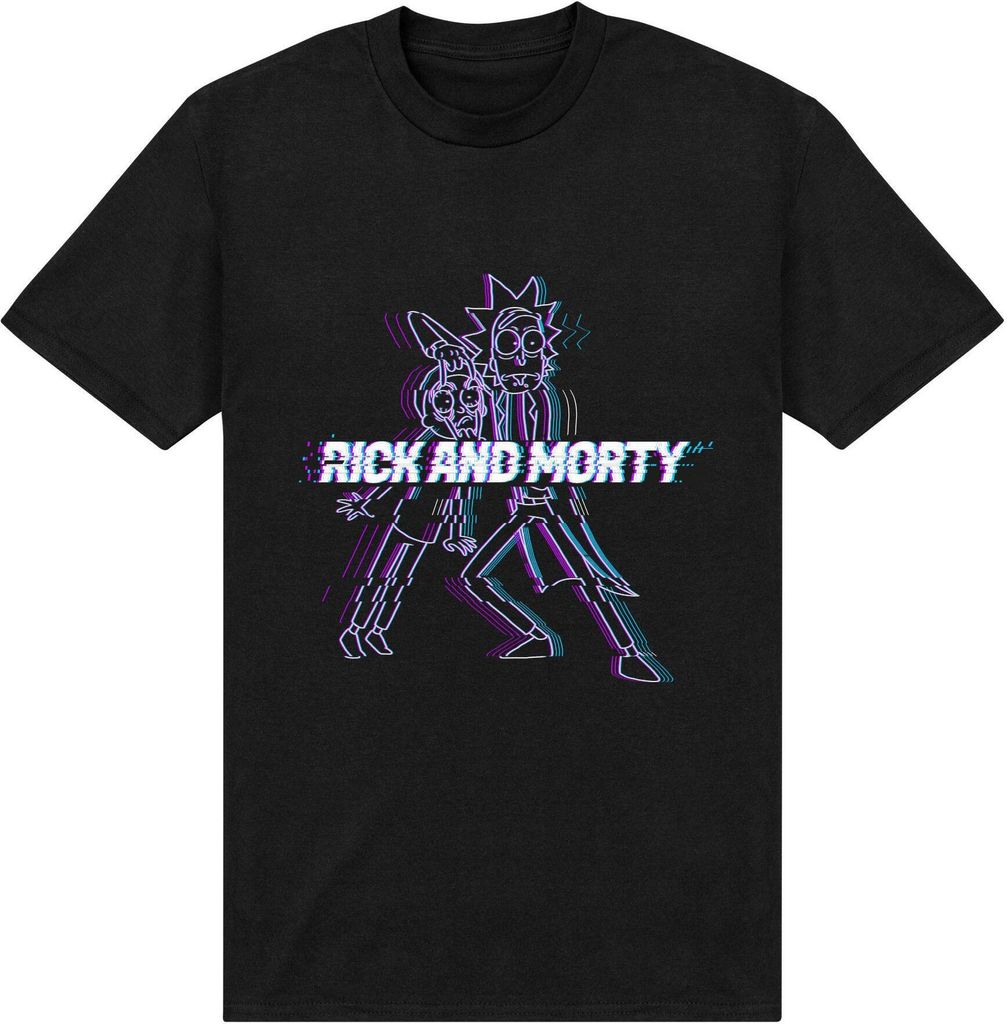 Rick And Morty - T-Shirt für Herren/Damen Uni PN100 (L) (Schwarz)