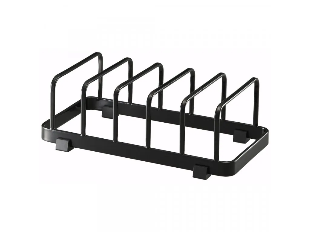 Support vaisselle en acier blanc Yamazaki 7138 robuste et gain de place