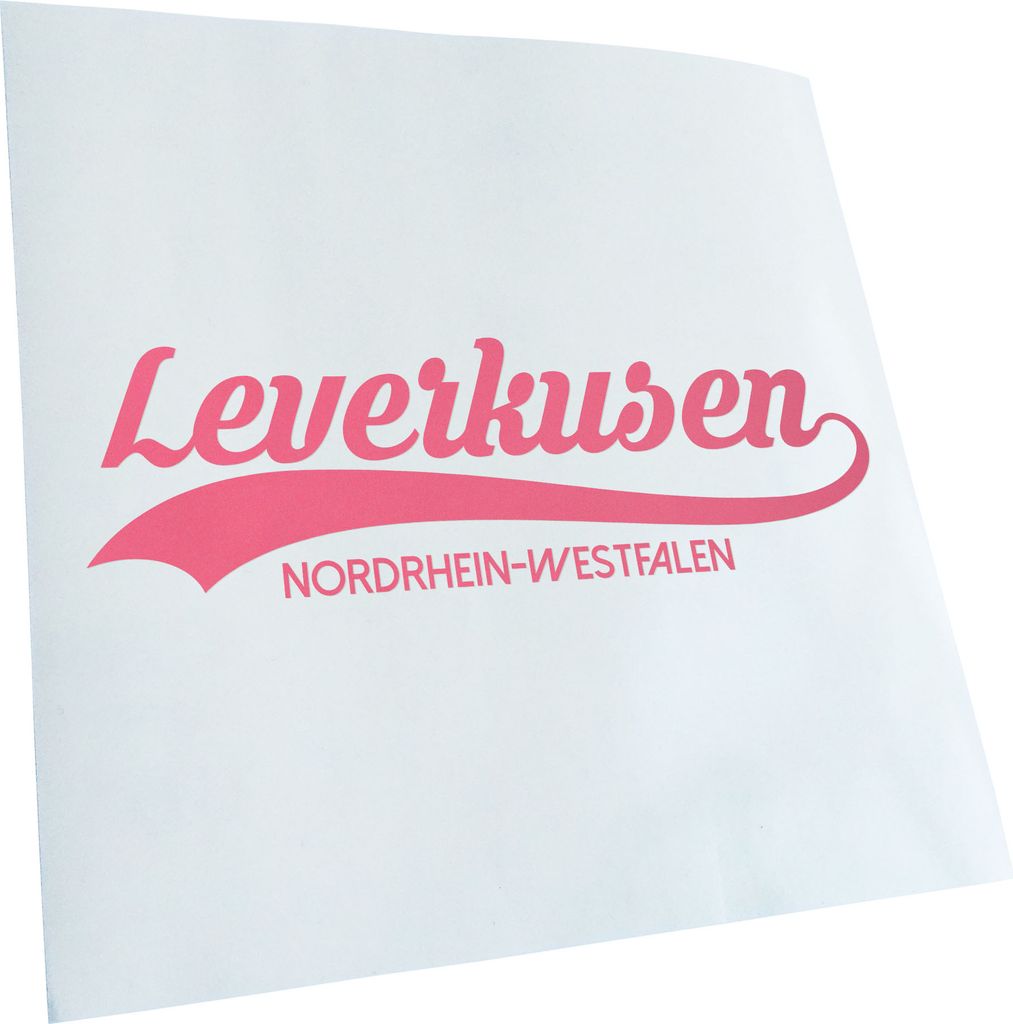 Kiwistar - Autoaufkleber - Leverkusen Nordrhein-Westfalen - Hellrosa - 30x9cm - Aufkleber für Auto, Laptop, Fahrrad, LKW, Motorrad mehrfarbig JDM ...