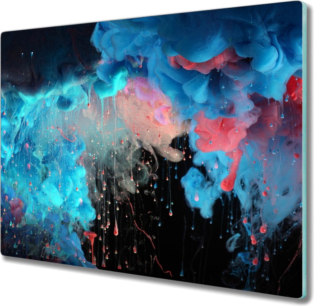 Coloray Hackbrett Kochplattenabdeckung Herdabdeckplatte 60x52 cm Schneidebrett Küchenbrett - regen Farbe