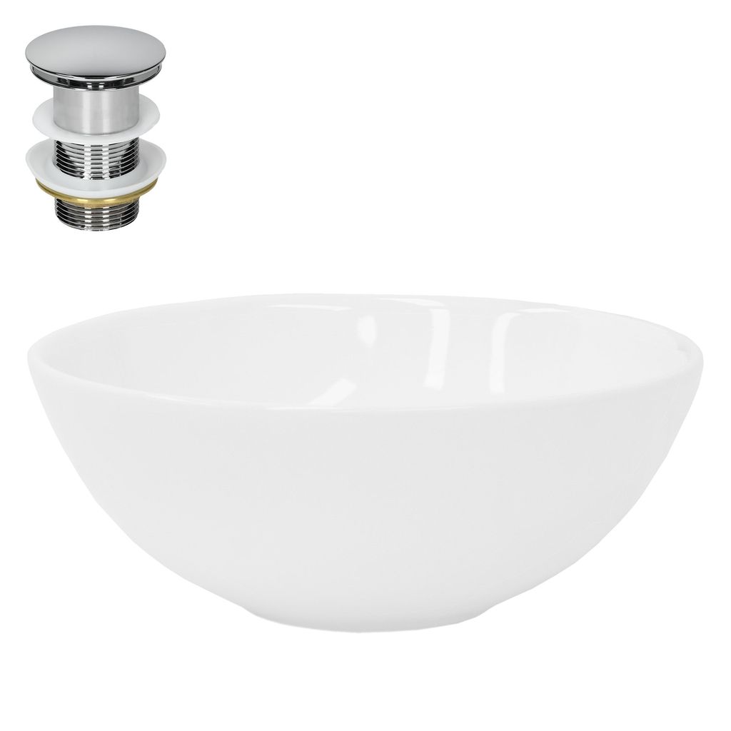 LuxeBath Waschbecken Aufsatzwaschbecken Rund, Ø 28x11,6 cm, Produktbild 