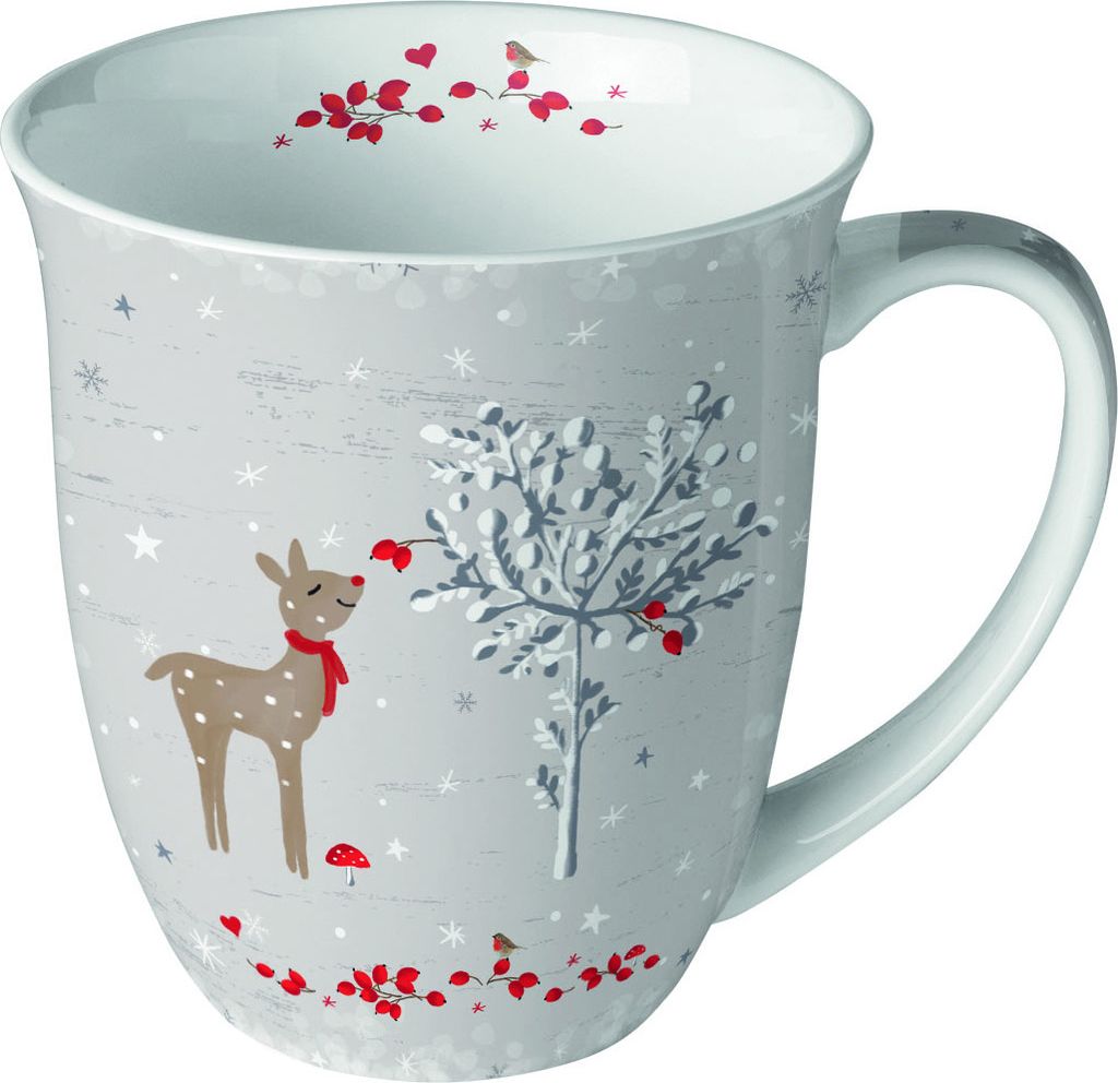 Weihnachten - Becher - Mug 0.4 L - Fine Bone China - Format: Ø 10 cm