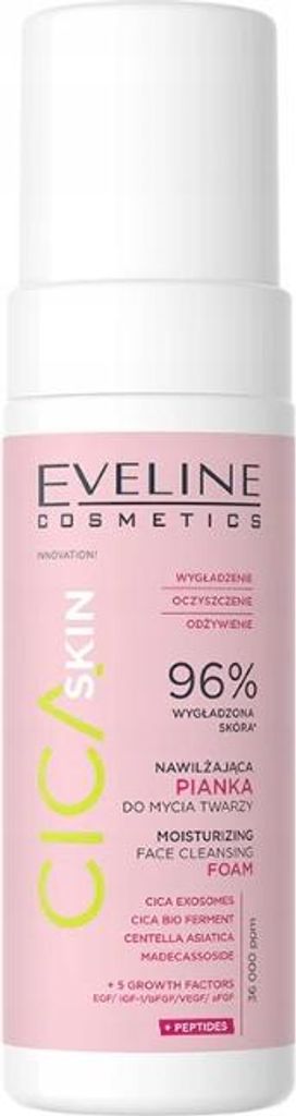 Eveline Cosmetics Cica Skin Nawilżająca pianka do mycia twarzy, 150 ml