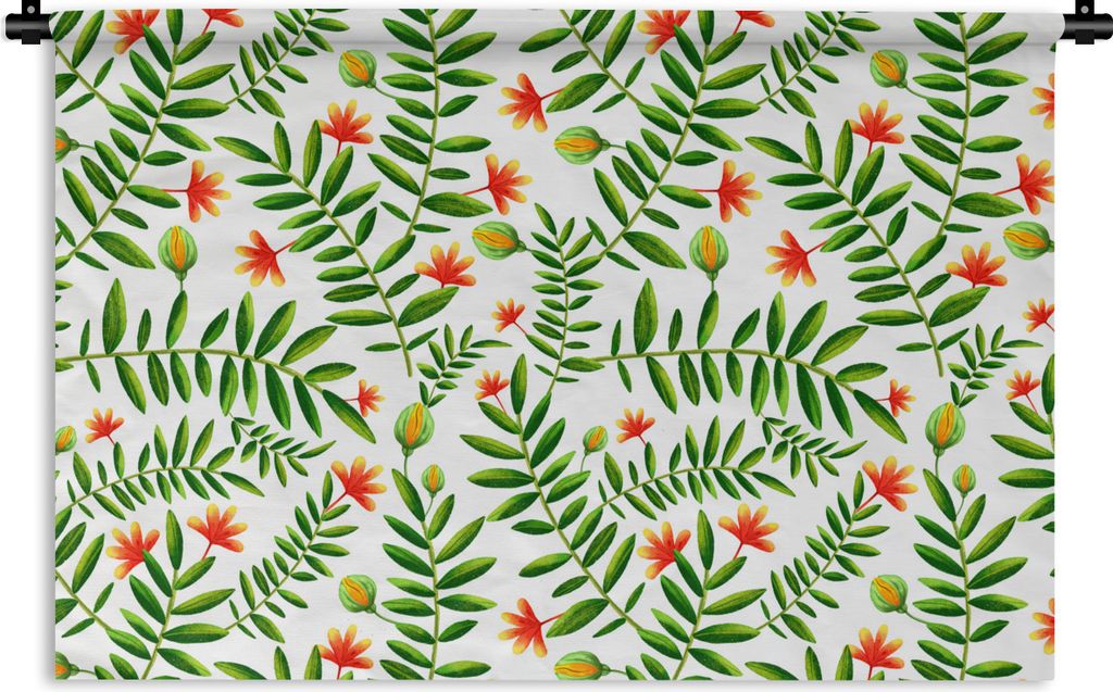MuchoWow Wandteppich Wandbehang Dschungel - Blätter - Flora 150x100 cm Tapisserie Dekoration Wandtuch - Waschbar - Tapisserien - Wand-Decke