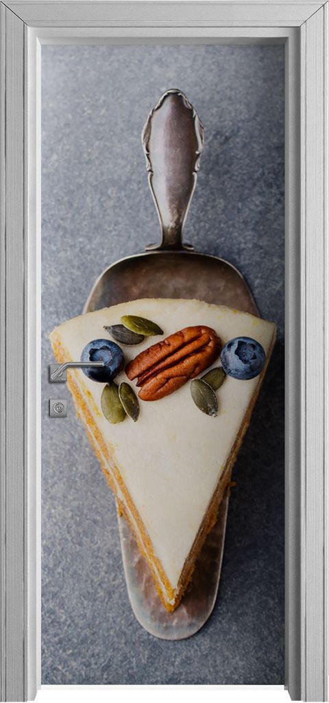 Tür Selbstklebende 80x210 cm Türfolie Türtapete Klebefolie - Karottenkuchen mit Blaubeere