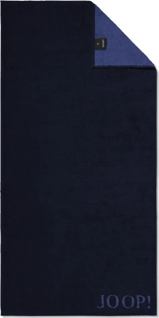 JOOP! Drap de douche Classic en éponge fouettée bleu - Format 80x150 cm - 3