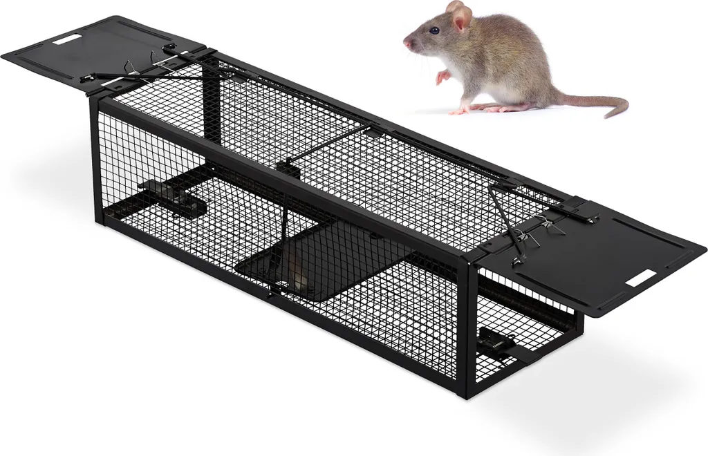 Piège Vivant Souris Haute Sensibilité - Système de Bascule Lot de 2 Noir
