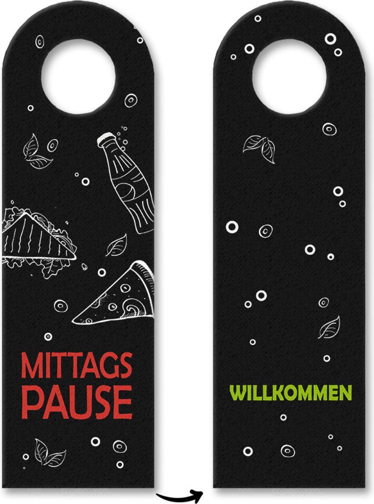 3x Mittagspause oder Willkommen Türhänger Türanhänger Türschild