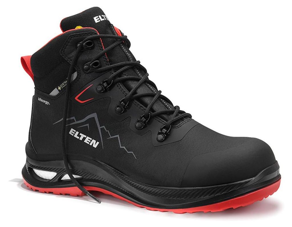 Sicherheitsschnürstiefel NOLAN XXG GTX black-red Mid ESD S3S WR HI CI, Gr. 39