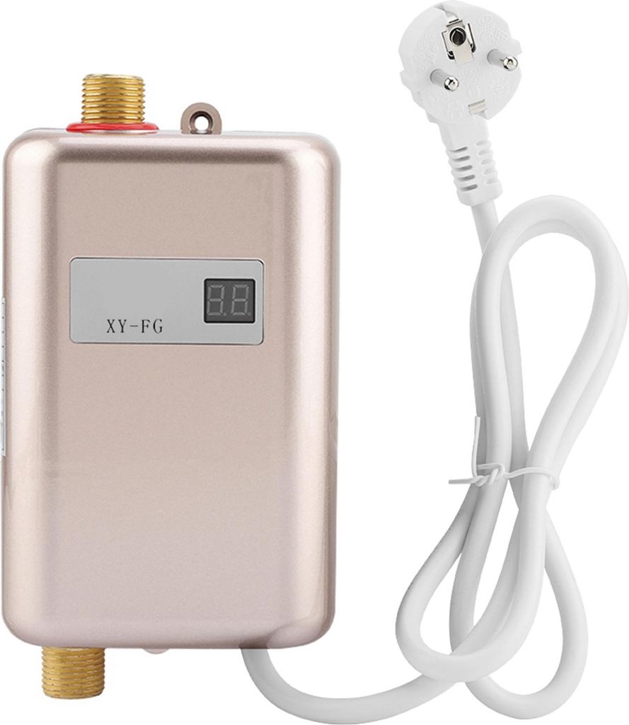 3800W Mini Electric Tankless Instant Warmwasserbereiter Bad Küche Waschen Golden