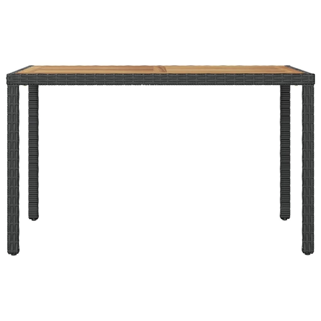vidaXL Tavolo da giardino nero e marrone 123x60x74 cm in Immagine del prodotto 