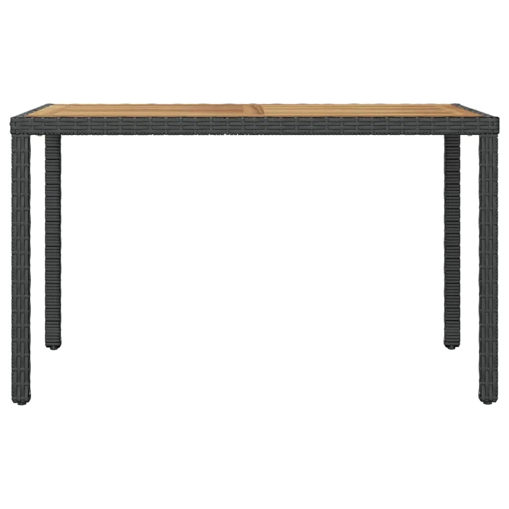 Table de jardin stable en acacia massif 123x60 cm résistant extérieur